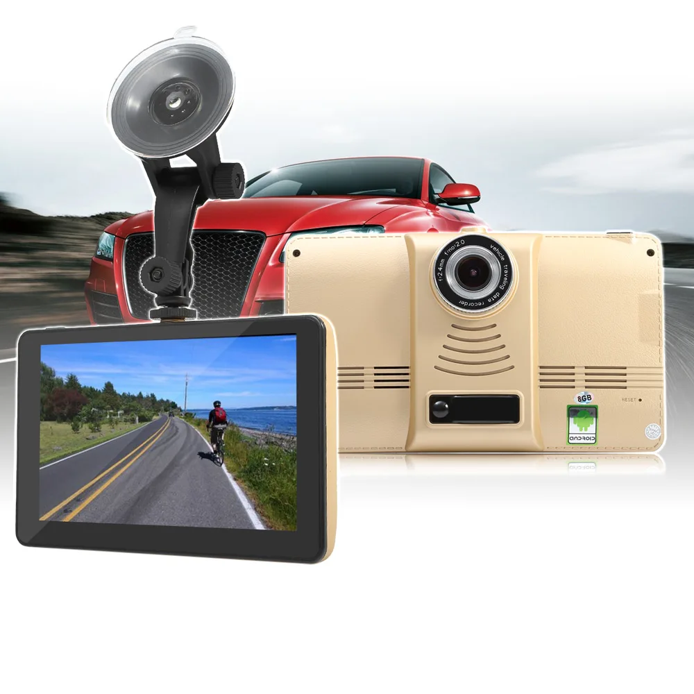

7 inch HD Touch Screen Car GPS Navigation FM WiFi Car DVR Multi-media Player built-in European map Support Google Maps/ Software