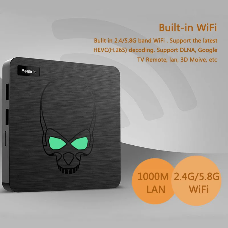 ТВ-приставка Beelink GT-King Android 9,0 Amlogic S922X GT King Dual OS 4G DDR4 64G EMMC Smart tv BOX 2,4G+ 5G Dual wifi 1000M LAN