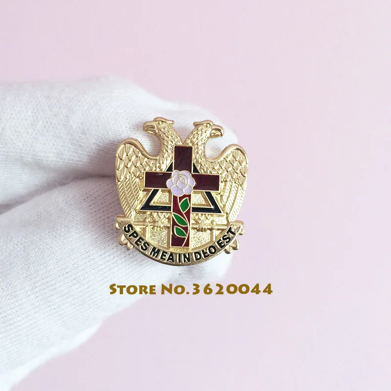 20pcs Masonic Double Head Eagle Badge Masonry Freemason Lapel Pin