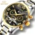 Kinyued Бизнес Деловые часы Для мужчин S Skeleton Tourbillon автоматические часы Для мужчин золото Сталь Календари Водонепроницаемый Relojes HOMBRE