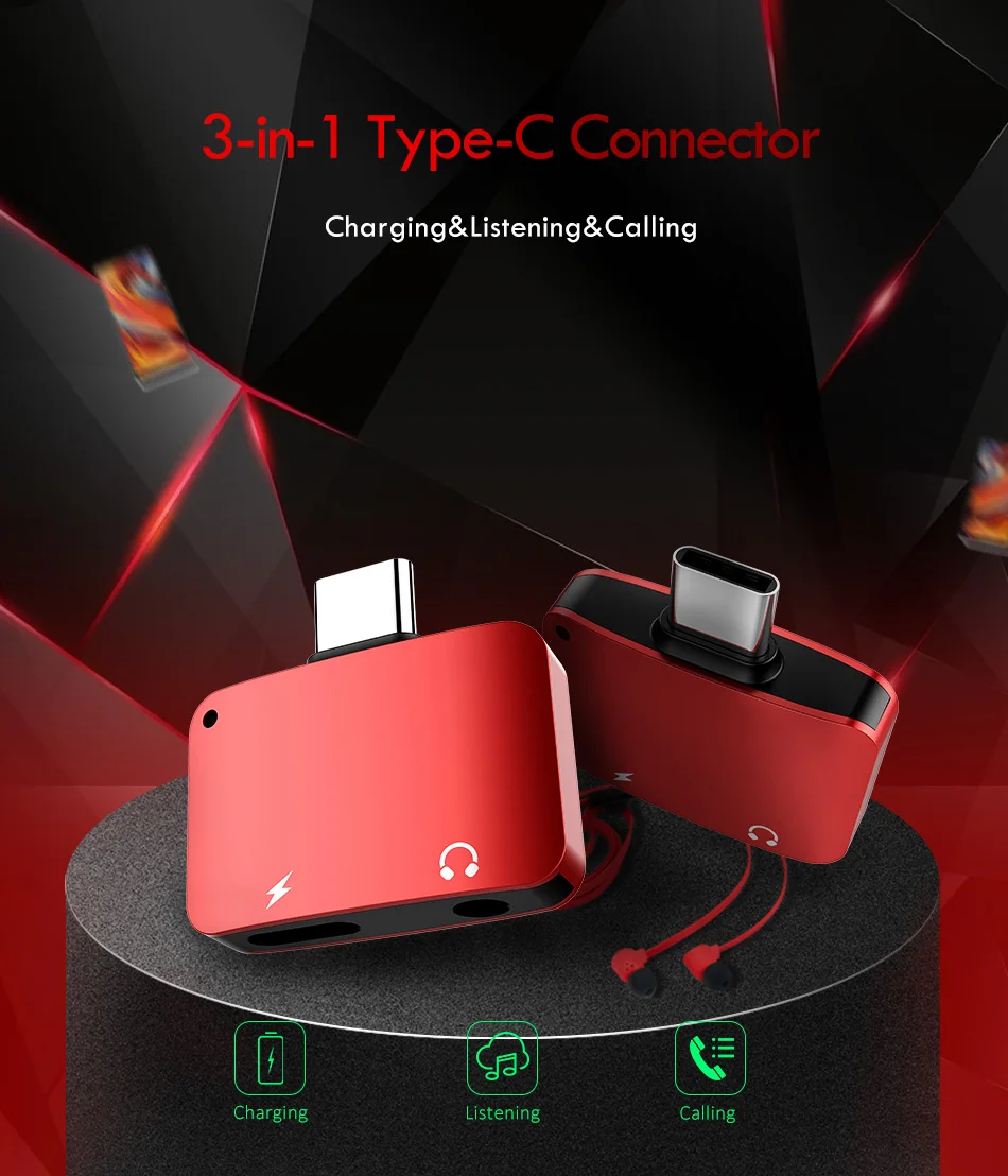 !ACCEZZ 2 in 1 Usb Type C to 3.5mm Aux Audio And Charger Adapter For Xiaomi 6 Nubian n17 Charge Headphone Jack Connect Splitter (1)