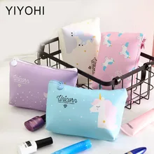 Candy Color Unicorn Make Up Bags Women Travel Cosmetic Bag Makeup Case Zipper Handbag Organizer Storage Pouch Toiletry Wash Bag