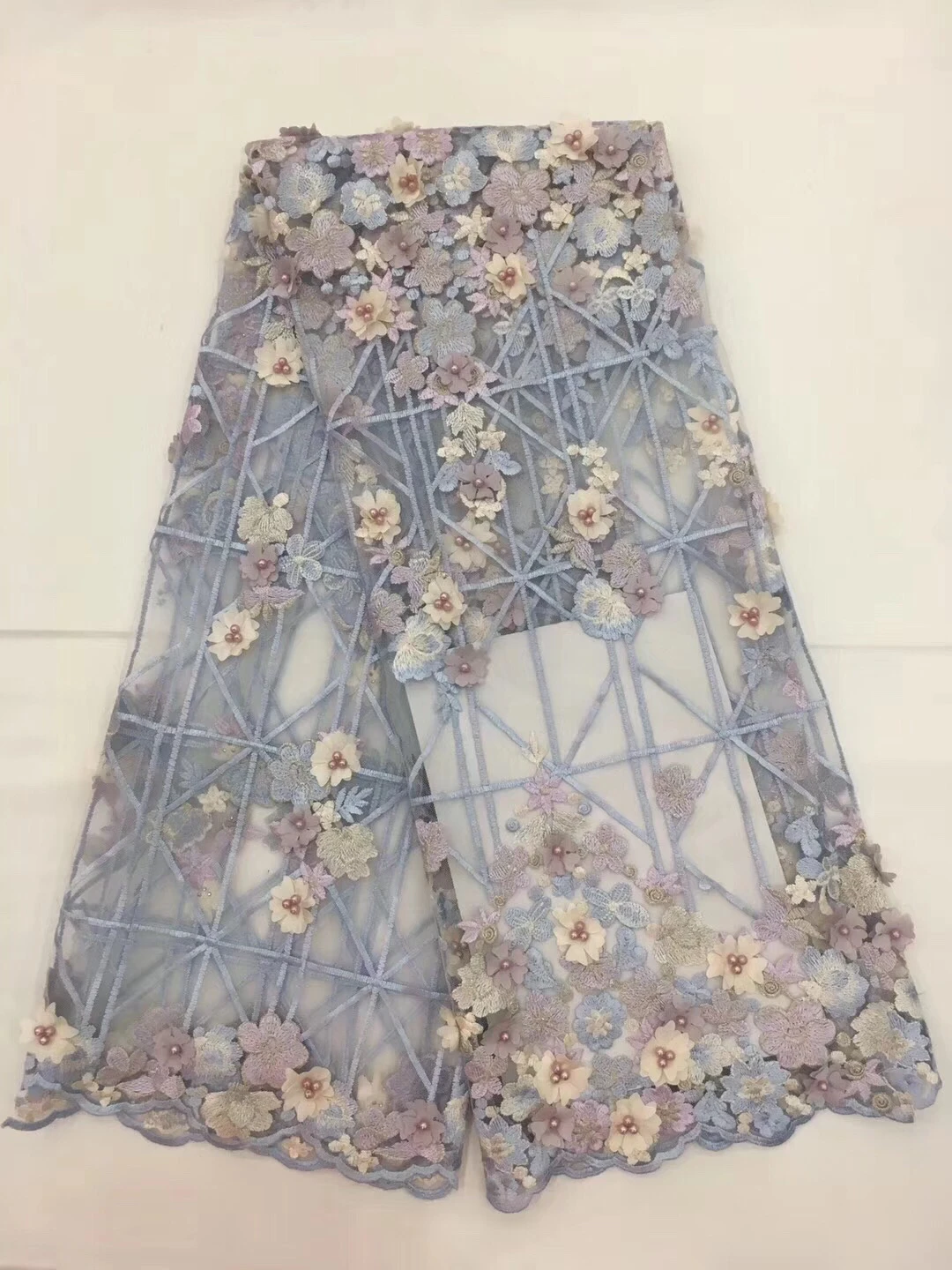 

African Niger fabric 2019 new style George silk lace wedding evening dress embroidery material