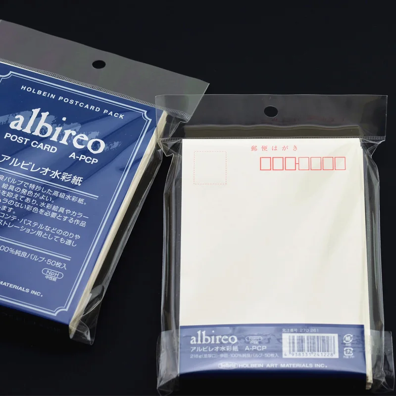 Holbein ALBIREO пустые акварельные поздравительные открытки 218gsm 50 шт. Япония |