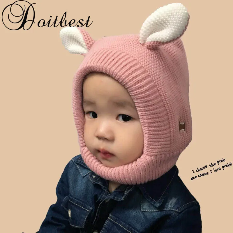 Doitbest однотонные детские зимние шапки для детей 2 6 лет вязаные маленьких