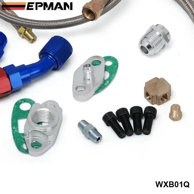 36 "4 1/8 NPT линия подачи масла + 17" 10 AN турбо обратного слива комплект EP WXB01Q|kit can|kit