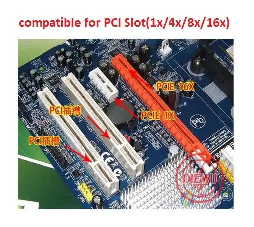 High Quality PCI-E PCI express PCIe to PCI Slot adapter cable mini pci-e x1 to x16 riser card No driver Required