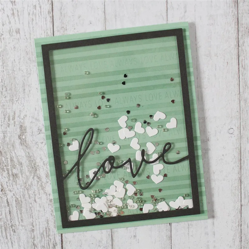 GJCrafts Letter Love Frame Dies Metal Cutting Dies New 2018 for