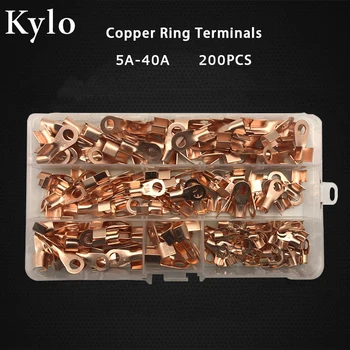

OT opening nose copper wiring wire copper nose combination box set 200PCS cold-pressed terminal block