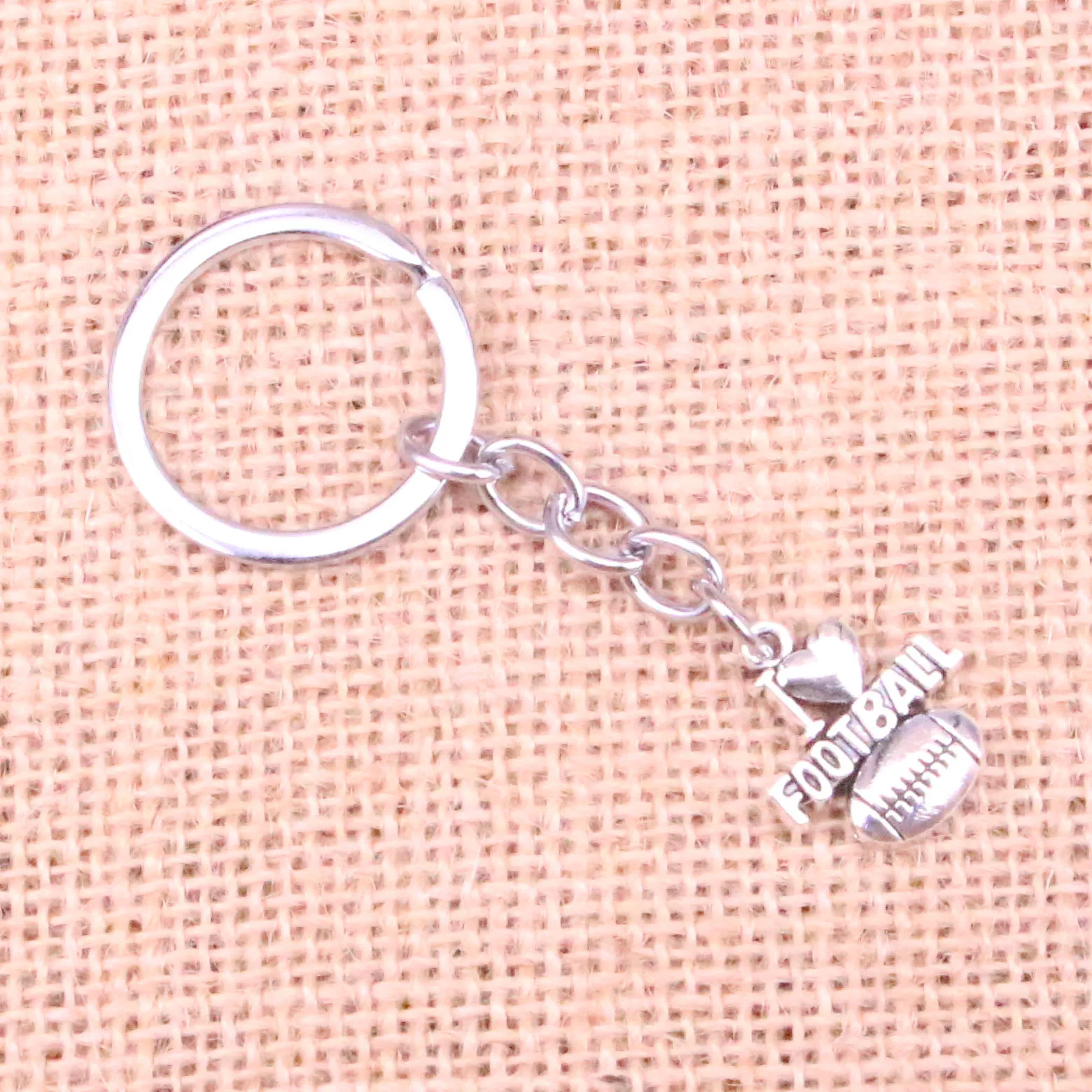 Car Key Ring Pendant Silver Color Metal Key Chains Accessory Wholesale