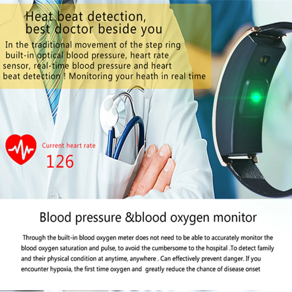 Beseneur CK11S Смарт Wrisrband Часы Приборы для измерения артериального давления фитнес