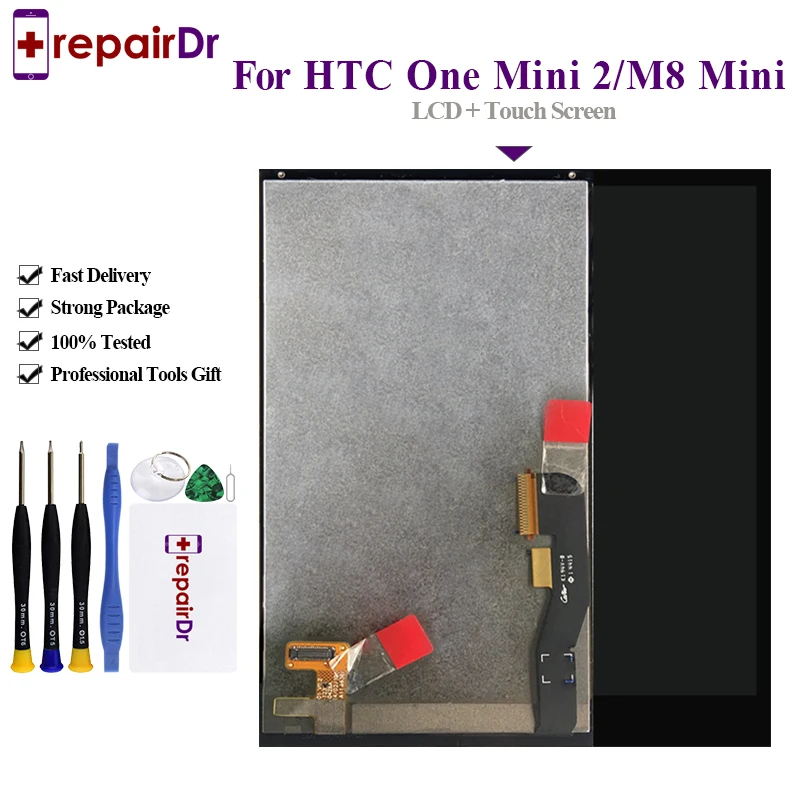 Оригинальный ЖК-дисплей для HTC One Mini 2 дигитайзер сенсорного экрана с рамкой 2/One M8