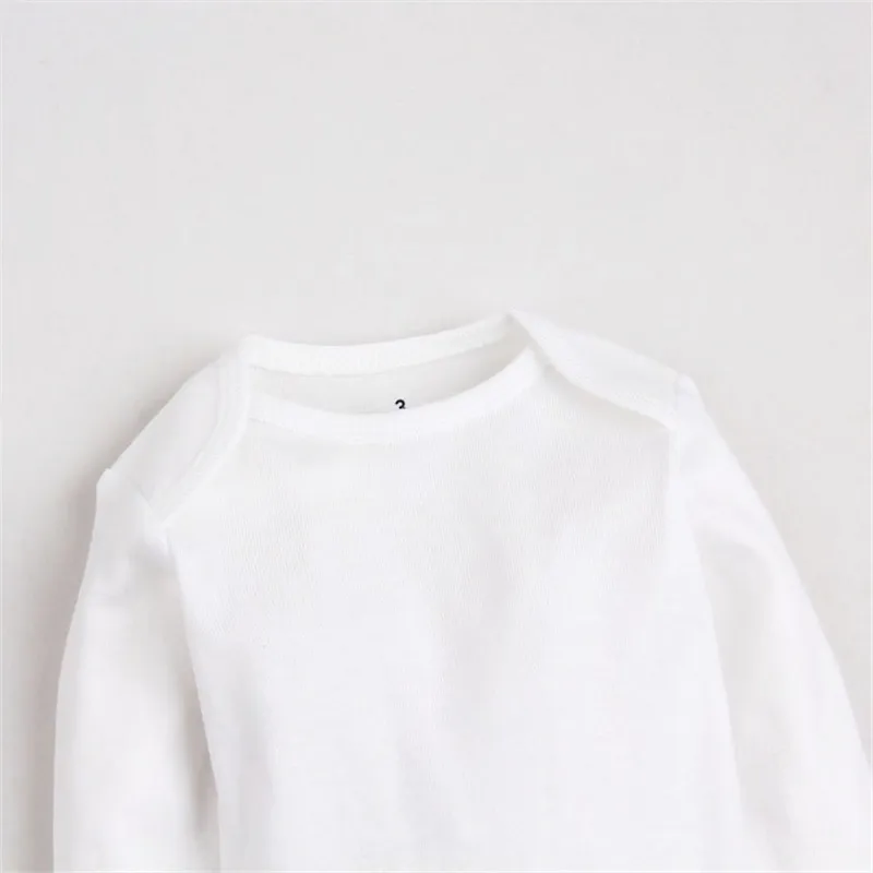 3 unids/lote 2017 del bebé del algodón de calidad superior Mamelucos manga larga color blanco bebé traje recién nacido Niños y Niñas verano bebe ropa de bebé 3 unids/lote 2017 del bebé del algodón de calidad superior Mamelucos manga larga color blanco bebé traje recién nacido Niños y Niñas verano bebe ropa de bebé