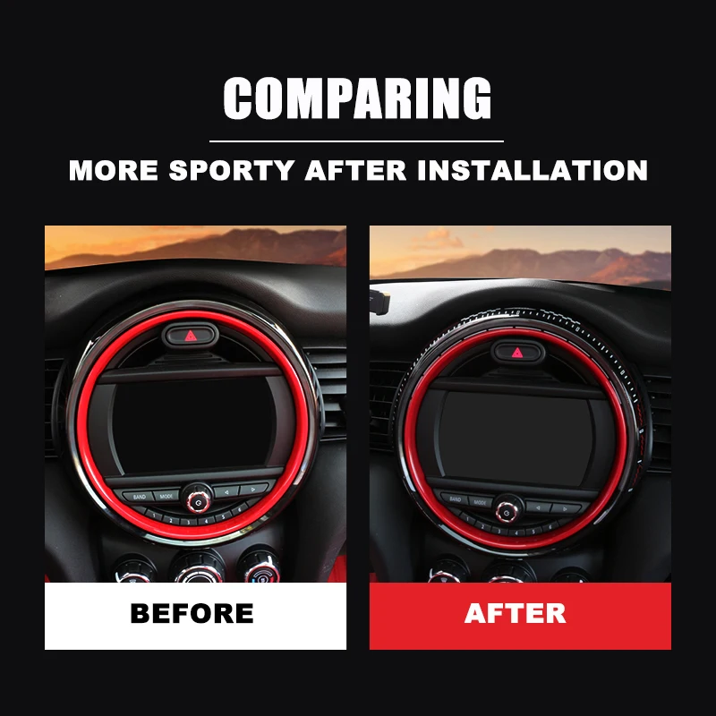 Сменная наклейка на рамку дисплея для BMW Mini Cooper F55 F56 аксессуары экрана управления