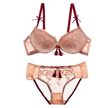 Shaonvmeiwu Европа и США сексуальные вышитые цветы собрать нижнее белье Глубокий V искушение кружевной бюстгальтер для женщин