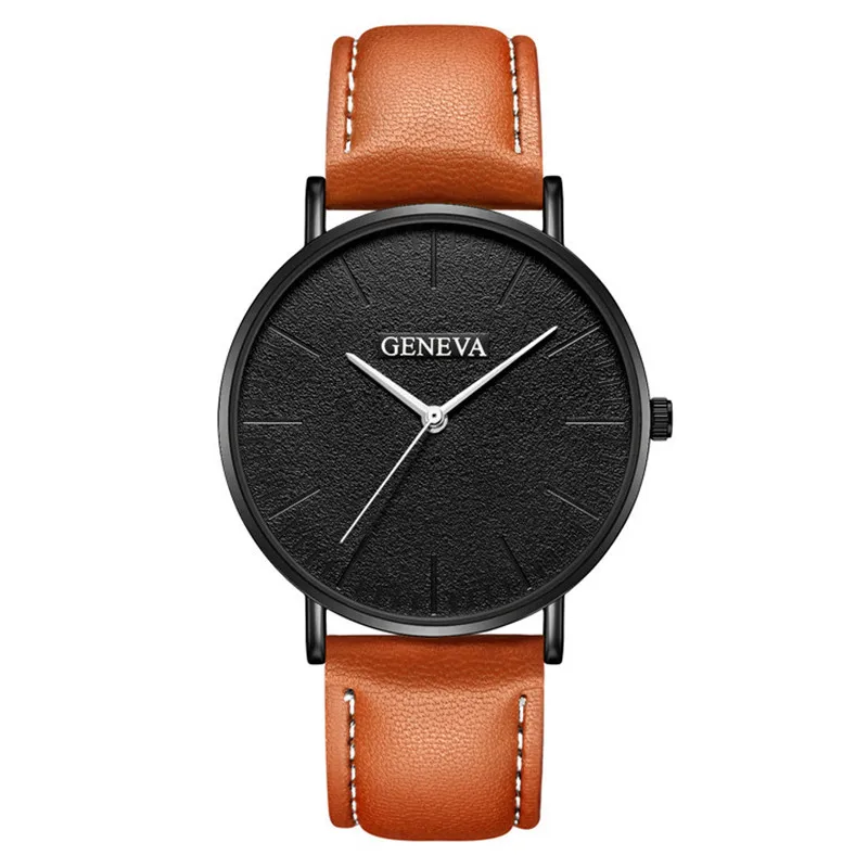 Роскошные брендовые мужские часы, ультра тонкие часы из нержавеющей стали, мужские Кварцевые спортивные часы, повседневные наручные часы, мужские часы, saat - Цвет: Brown Black