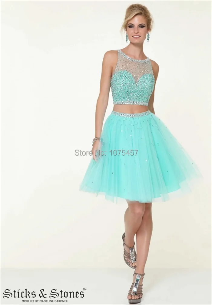 El último diseño De dos piezas Aqua Blue Vestido De cóctel con lujo con  cuentas 2015 Vestido Backless del partido tul Vestido De Festa MC398|dress  meaning|dress portraitdress materials - AliExpress