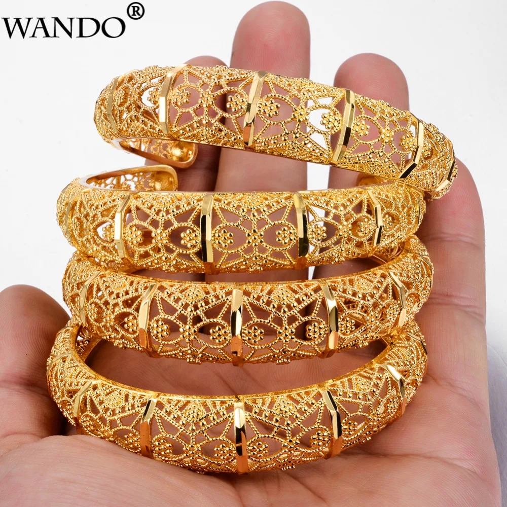 Модные модные золотые браслеты WANDO для женщин роскошный браслет с рисунком Дубай