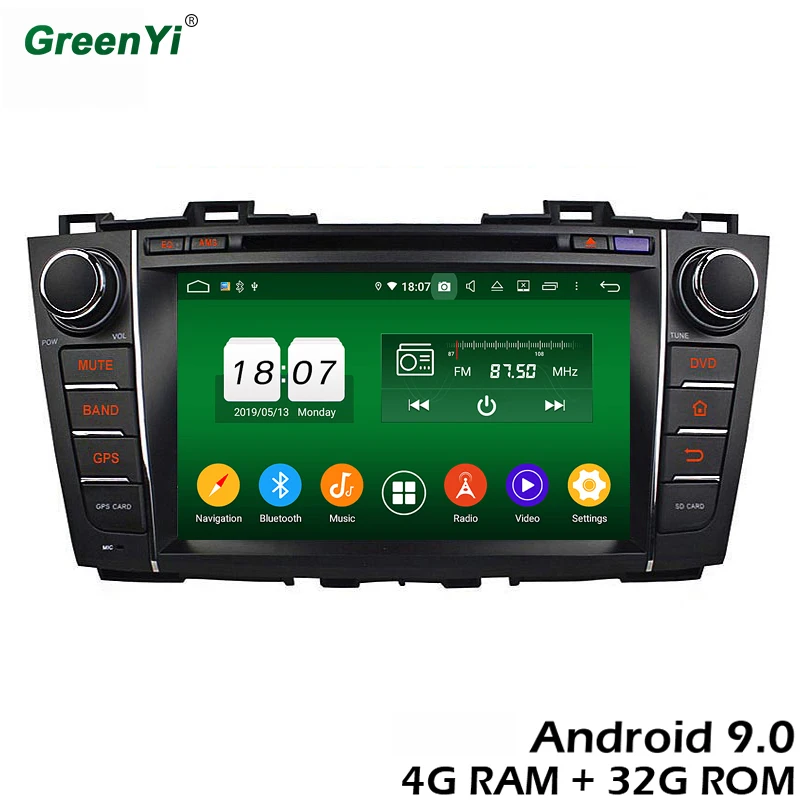 

GreenYi 4G RAM Android 9.0 Car DVD For Mazda5 Mazda 5 Premacy 2009-2012 Octa Core DSP Radio GPS Multimedia Player Head Unit