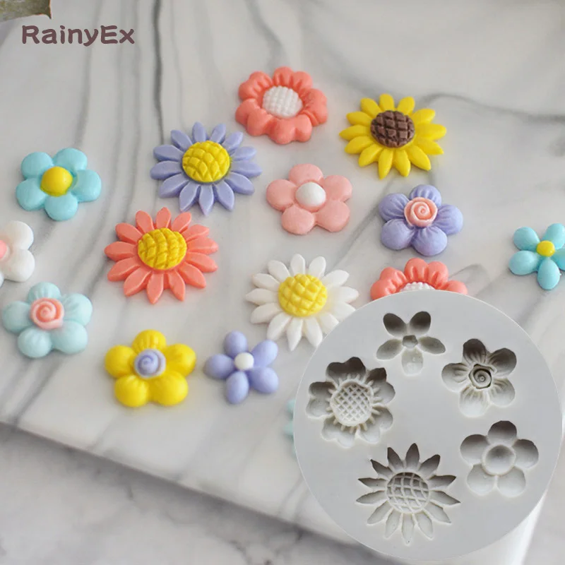 

New Daisy Flowers Silicone Cake Mold Chocolate Fondant Mould Silicone Mold Birthday Wedding Cake Decorations Baking Pastry Tools