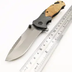 JSSQ X50 складной Ножи деревянной ручкой 440C лезвие тактический спасения карманные ножи кемпинг выживания Охота Combat Multi EDC инструменты OEM