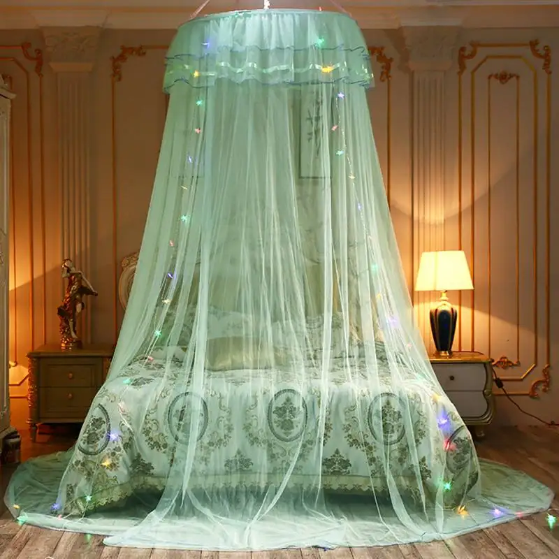Элегантный купол москитная сетка анти-москитная принцесса декор для двойной кровати противомоскитная защита палатка насекомые кровать занавеска - Цвет: 3