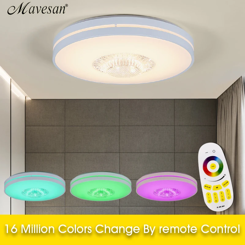 

RGB Colorful Ceiling Lights remote control brightness and color Ceiling Lamps For Living Room ceiling light fixtures AC110v-220v