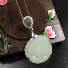 Подвескаиз натурального камня yu кулон цветы богатые yu пряжка