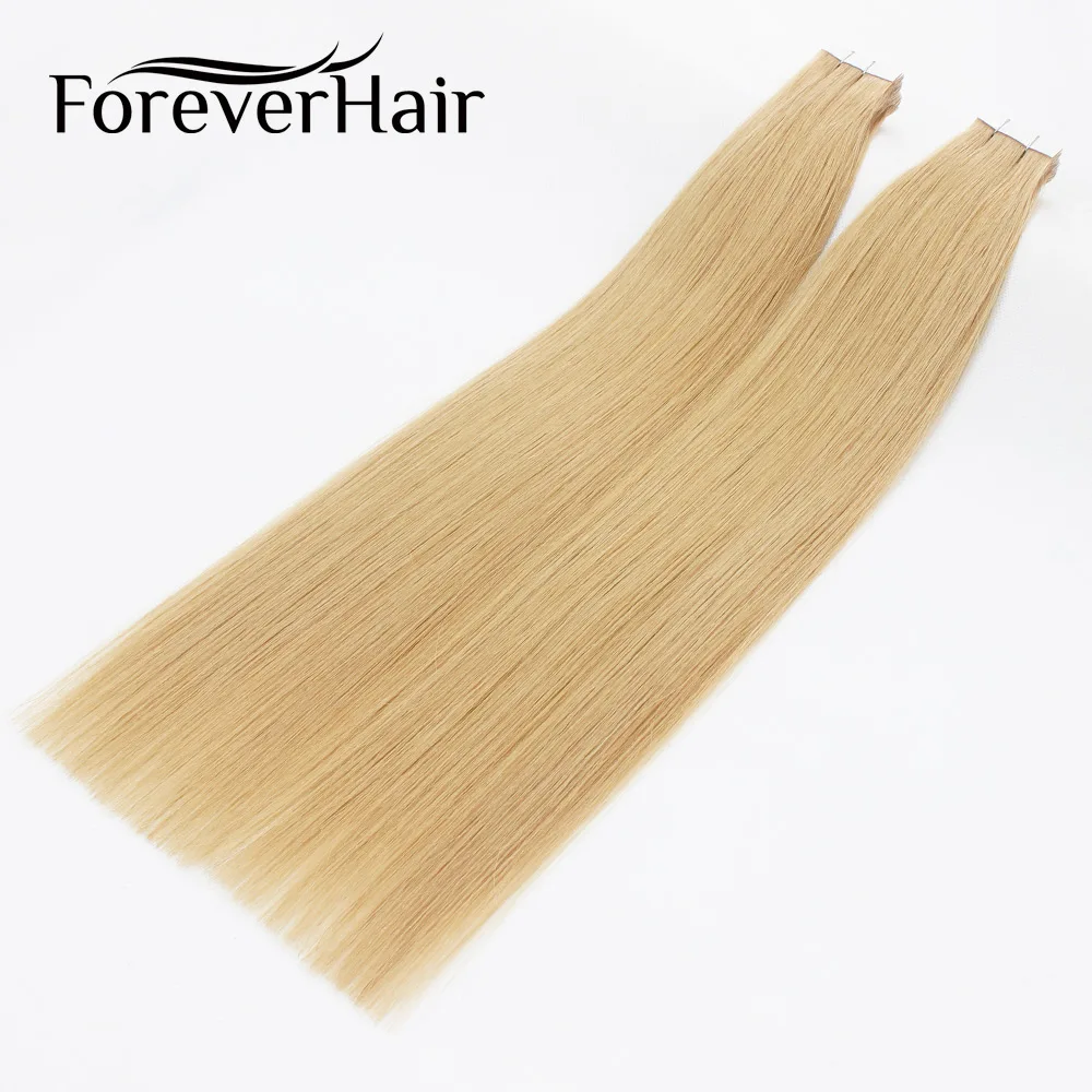 FOREVER HAIR 2,0 г/шт. 1" Remy лента в человеческих волос для наращивания кожи уток полная кутикулы прямые волосы для Профессионального салонного образца