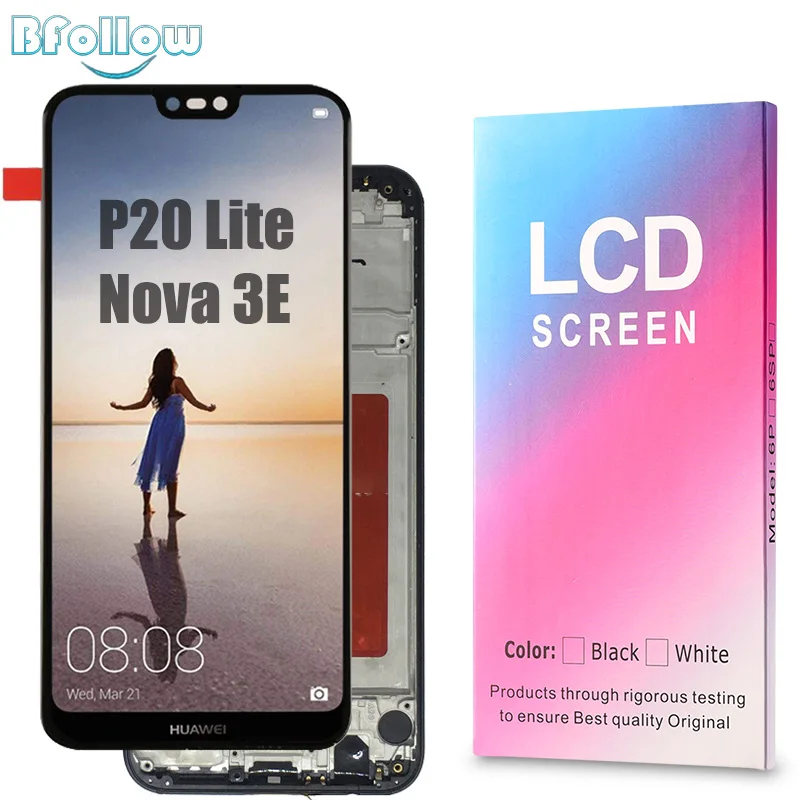 BFOLLOW COPY LCD для Huawei P20 Lite/Nova 3E AAA с рамкой дигитайзер сборка экран дисплей Замена