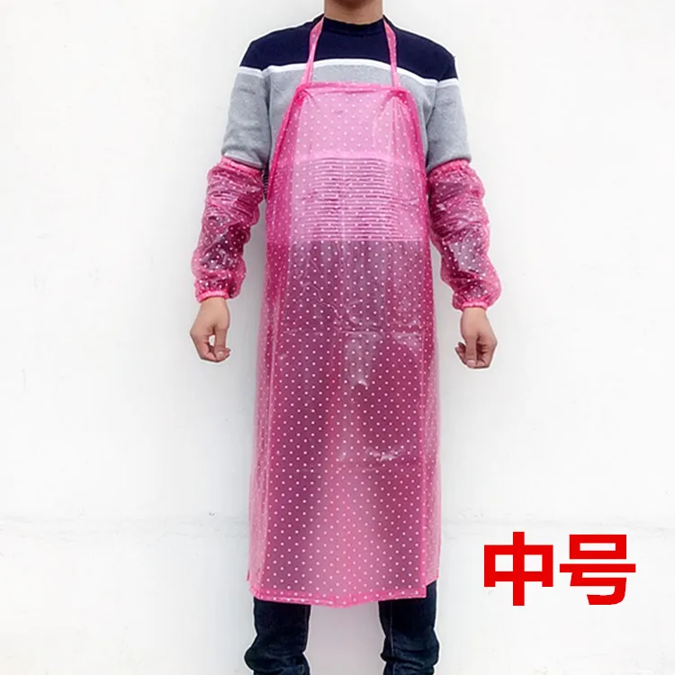 Waterproof transparent apron thickening kitchen canteen aquatic factory female simple long and durable pvc aprons