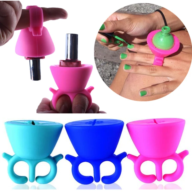 1 Pc Gel Varnish Nail Polish Tools Wearable Holder 1 Pc Gel Varnish Nail Polish Tools Wearable Holder All Fingers Salon Beauty