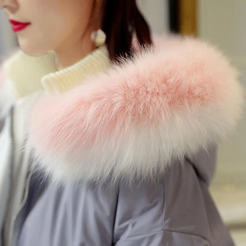 Both Sides Wear Women Long Winter Jacket Thicken Warm White Duck Down Coat Women Winter Fur Collar Hooded Outwear Coat YP1231