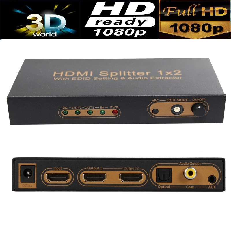 4K HDMI Splitter 1X2 amplifer with 