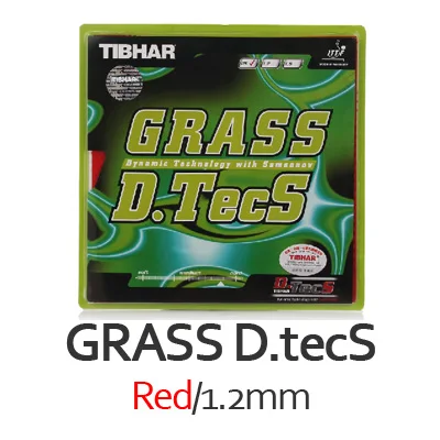 TIBHAR GRASS D. TECS(защита/Чоп) Pips-длинная резиновая губка для пинг-понга для настольного тенниса - Цвет: Thickness 1.2 Red