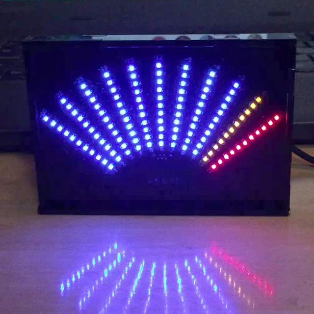 Aiyima ASK11 LED Music Audio Spectrum Display VU Meter Fan ...