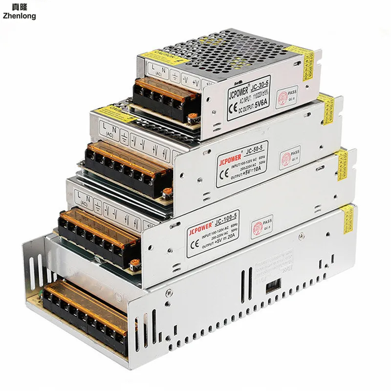 Светодиодные ленты переключение Питание трансформаторы AC110V/220 В свою очередь 5 V адаптер переменного тока низкого Давление свет бар 8A 40 W/12A 60 W/30A 150 W езды на автомобиле