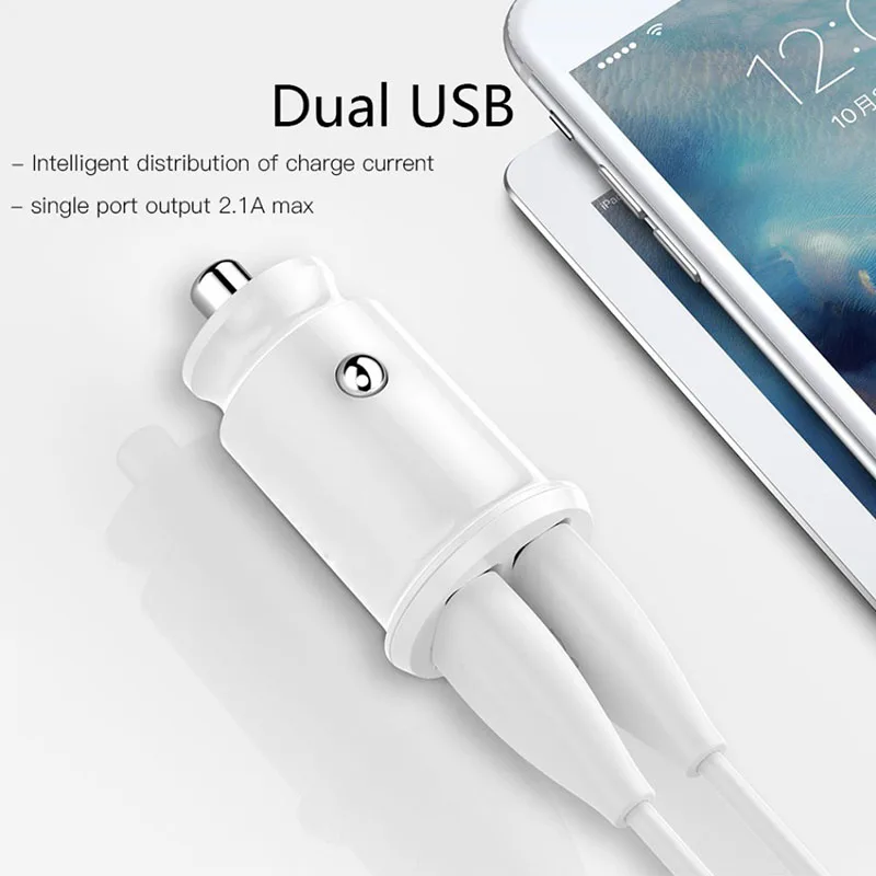 Rovtop Mini USB Автомобильное зарядное устройство 3.1A автомобильное двойной для