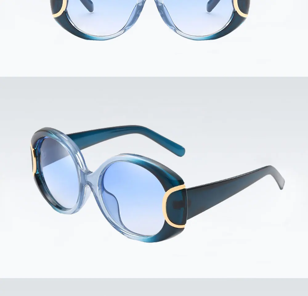 VEGA Eyewear Fashion Oval Sunglasses Women for Big Face Ladies Oversized Glasses with  ( (7)