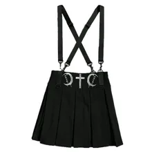 Новое поступление, модная черная юбка, готические юбки, женская панк плиссированная юбка, вышитая высокая талия, Мини Короткие юбки для женщин