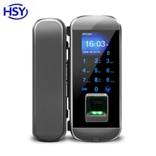 Стеклянный дверной замок офисный безключевой Электронный Отпечаток пальца замки сенсорной клавиатуры смарт-карты контроля доступа и посещаемости времени Sys