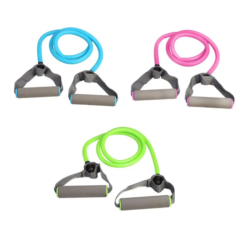 

Resistance Band Workout Exercise Strap Foam Handle Strength Training Home Gym Workouts Portable Sports Accessory