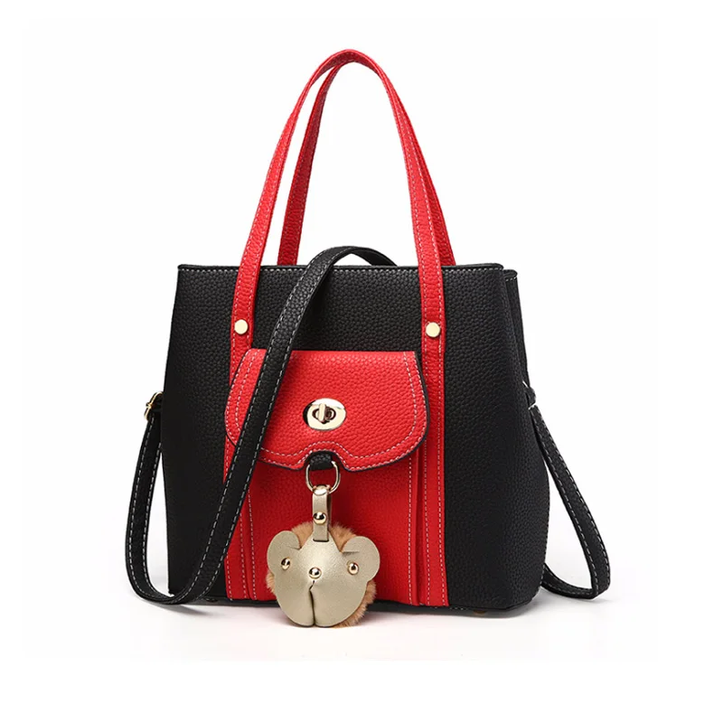 

New Women Leather Handbags Shoulder Bag Women's Casual Tote Bag Female Patchwork Handbags High Quality Fashion Ladies Hand Bags