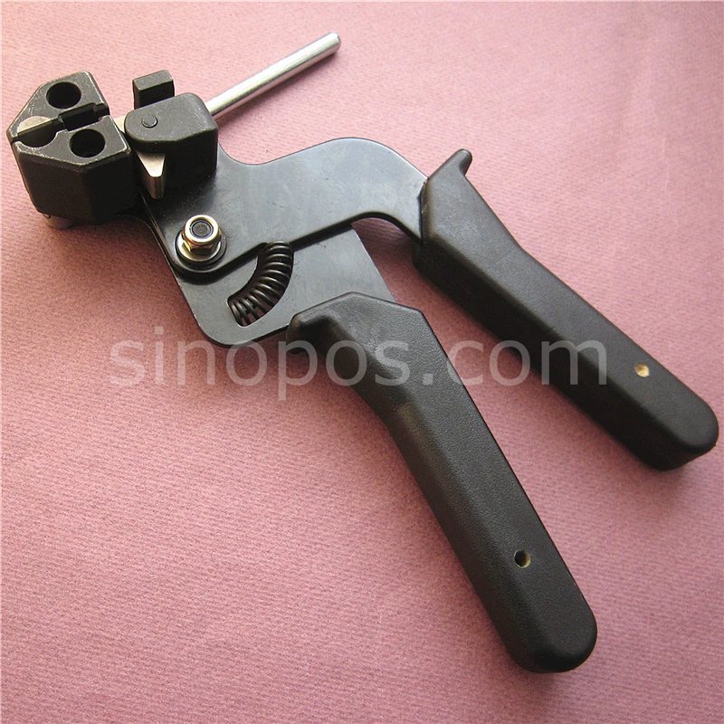 Stainless Steel Cable Tie Cutter Fasten Tool, self lock metal tie