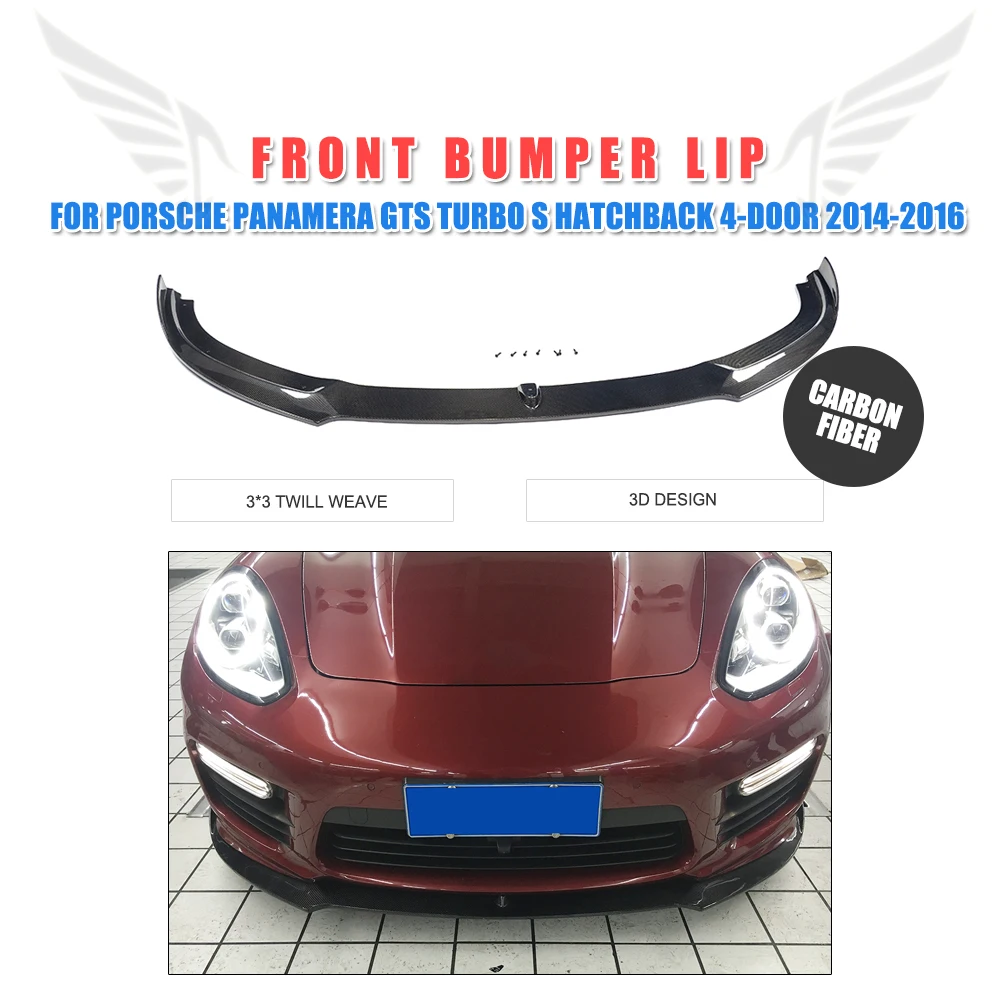 Carbon Fiber Front Lip Spoiler for Porsche Panamera GTS Turbo S