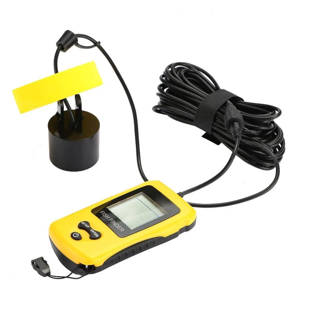 

Digital Portable Fish Finder Sonar Sounder Alarm Transducer Fishfinder 0.6-100m fishing echo sounder with English Display