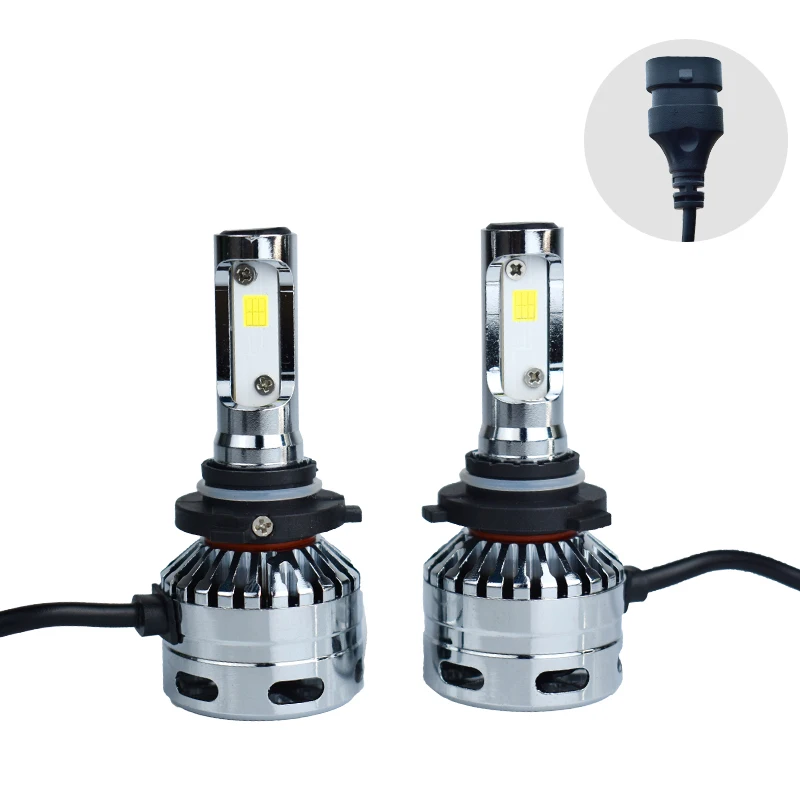 

2pcs Car Headlight Bulbs LED 9006 6000K H4 12V LED high temperature resistant chip lens Lights Renault automotivo d1s led bulb