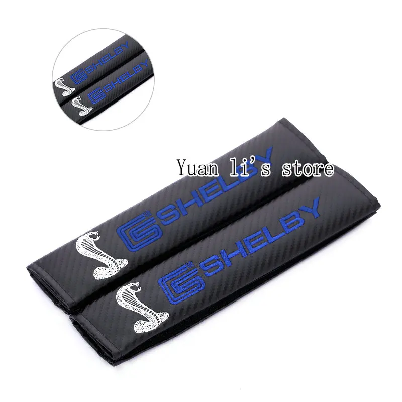 free shipping 1pair Seat Belt Cover Shoulder Pads Pair Shelby Mustang