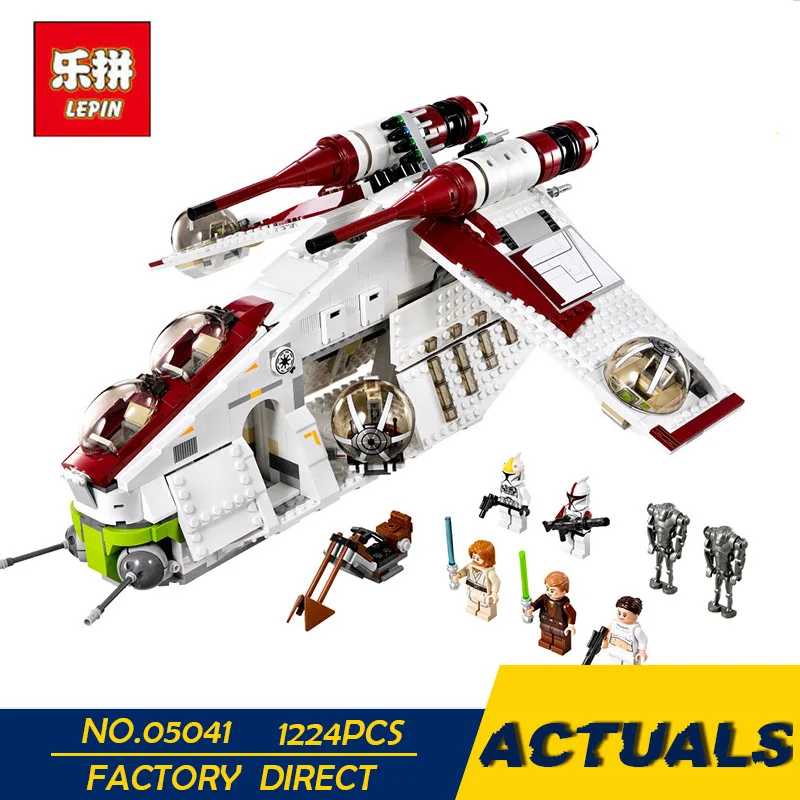 

LEPIN 05041 Star 1175Pcs Series Wars Genuine The The Republic Gunship Set Educational Building Blocks Bricks kids Toys 75021