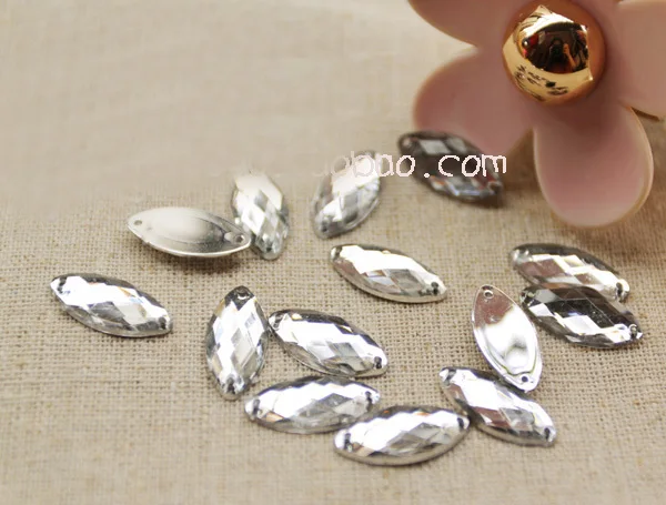 2018 new 100pcs/lot 9*18mm DIY Shiny horse eye sewing Rhinestones applique For wedding dress strass crystal to bags clothes | Дом и сад